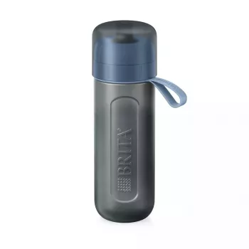 Brita Fill & Go Active 1052248 vedensuodatinpullo, 2 MicroDisc mukana, tummansininen