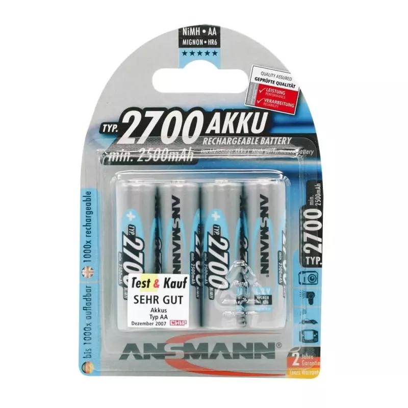Paristo AA HR6 Ansmann blister 4 x akku 2700mAh