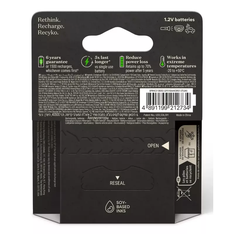 Uudelleenladattava paristo GP Batterien ReCyko Pro GPRCP200AA167C4 AA NiMH 30g
