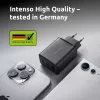 Virtalähde Intenso W65ACC USB-A- ja USB-C-liitännät musta