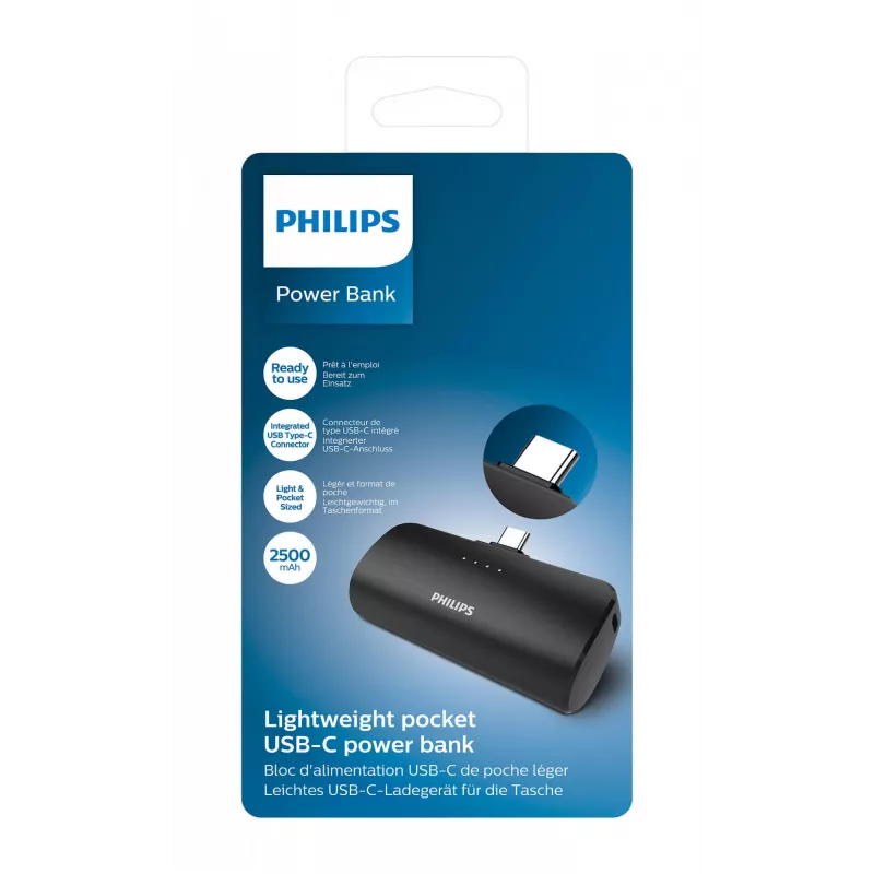 Philips DLP2510C mini-varavirtalähde 2500 mAh, USB-C