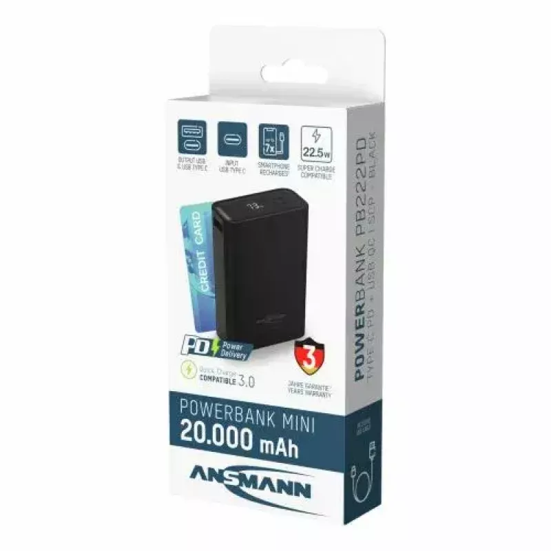 Kannettava akku Ansmann PB222PD 20000 mAh