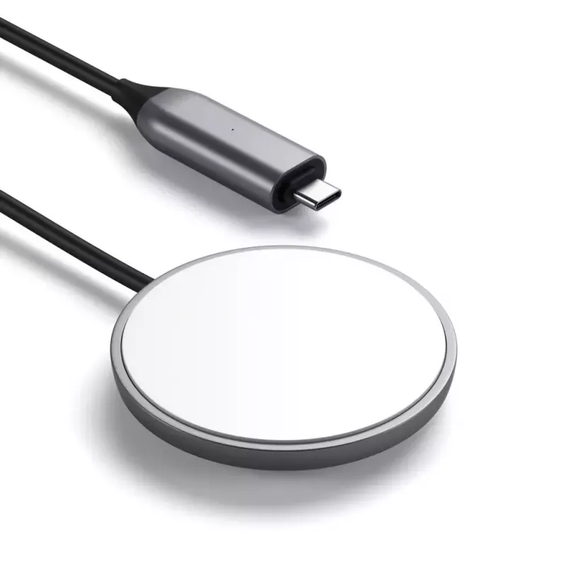 Matkapuhelimen laturi Satechi ST-UCQIMCM USB langaton lataus harmaa valkoinen