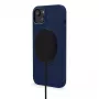 Decoded D23IPO14MBCS9NE antimikrobinen silikoninen MagSafe-takakuori iPhone 14 Plus -puhelimelle, Navy Peony