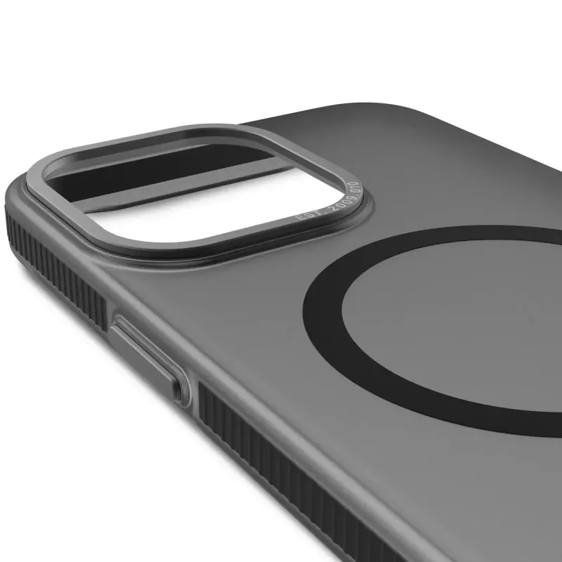 Decoded iPhone 15 Pro Max suojakotelo 17 cm musta läpinäkyvä