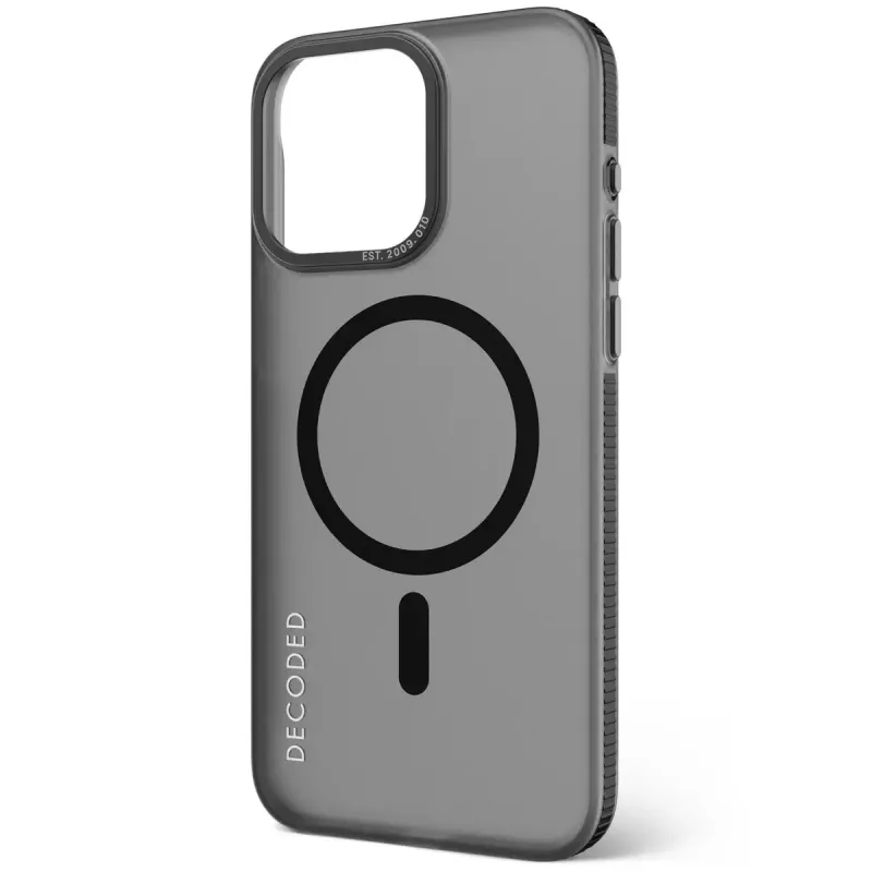 Decoded iPhone 15 Pro Max suojakotelo 17 cm musta läpinäkyvä