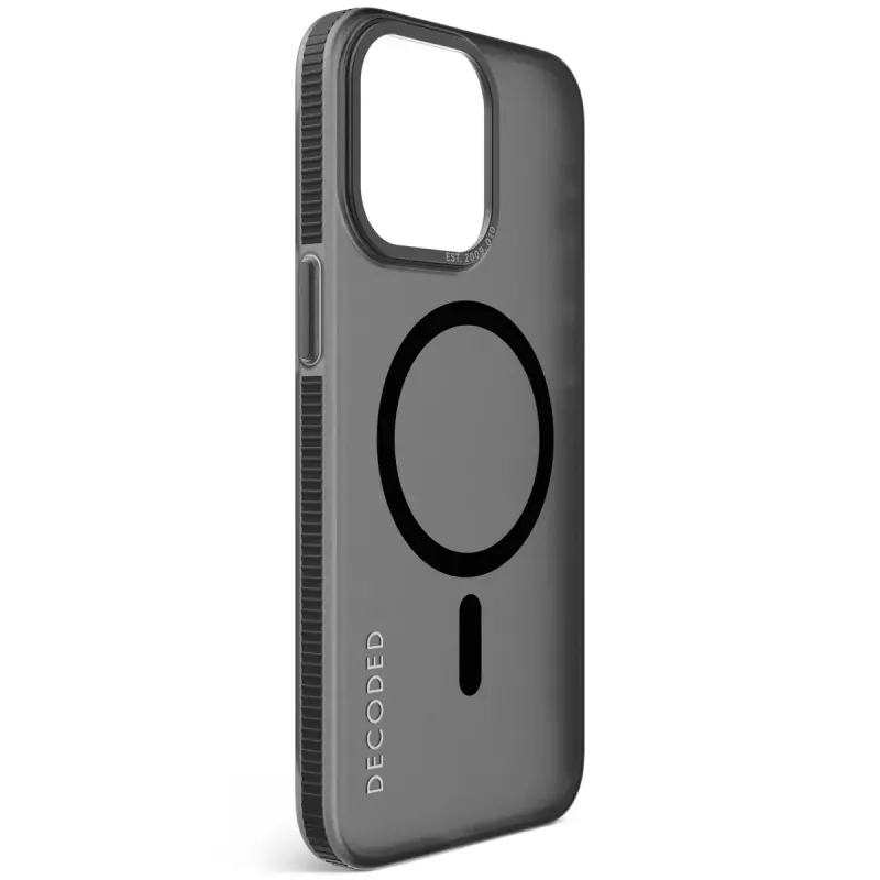 Decoded iPhone 15 Pro Max suojakotelo 17 cm musta läpinäkyvä
