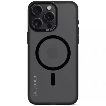 Decoded iPhone 15 Pro Max suojakotelo 17 cm musta läpinäkyvä