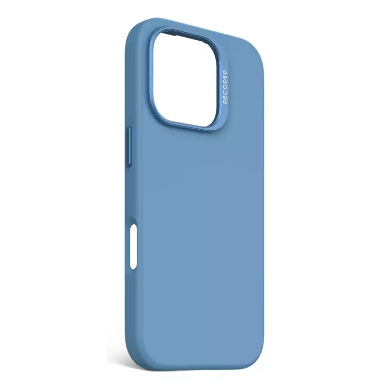 Decoded D25IPO16PBCS9AE antimikrobinen silikoninen takakuori iPhone 16 Pro -puhelimelle, vaaleansininen