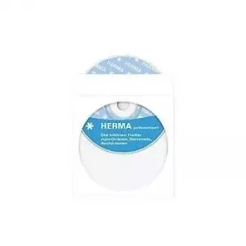 HERMA CD-/DVD-paperitaskut valkoinen liimapisteellä 100 kpl