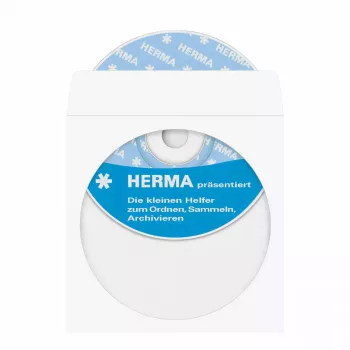 HERMA CD-/DVD-paperitaskut valkoinen liimapisteellä 100 kpl