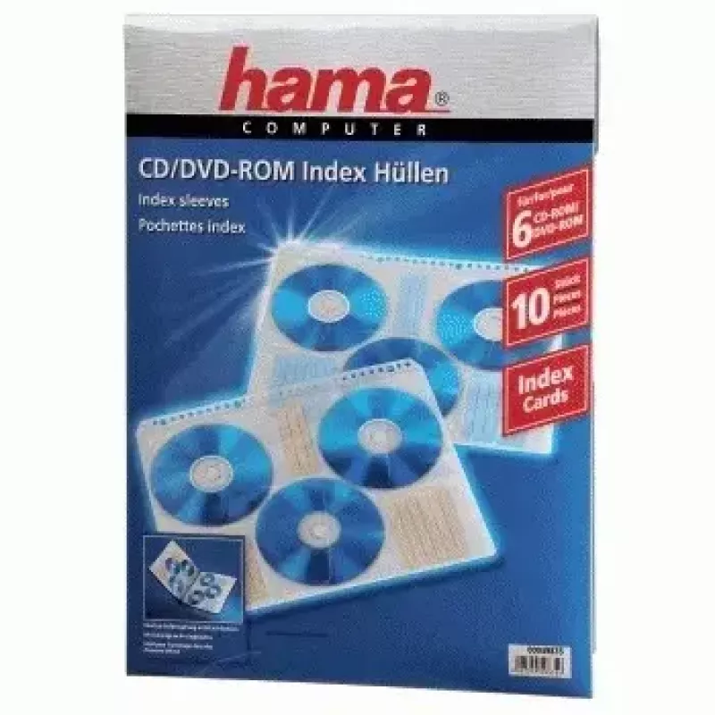 Hama CD-ROM-indeksikotelot 60 levyä läpinäkyvä