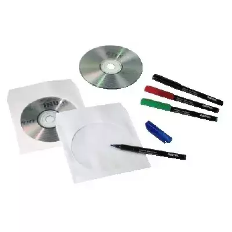 Hama CD-ROM-paperikotelot 50, valkoinen 50 levyä