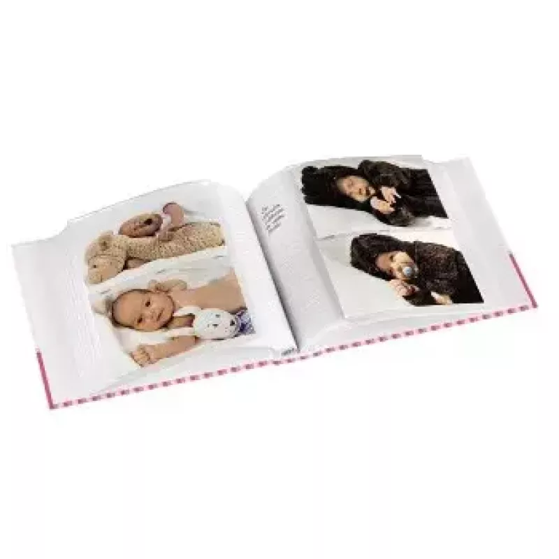 Hama Moni valokuva-albumi roosa, valkoinen 200 lehteä 10 x 15