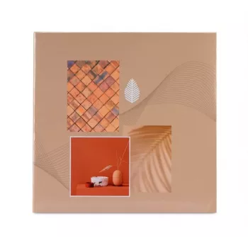 Hama Singo II terrakotta fotoalbumi 100 lehteä kirjasidonta