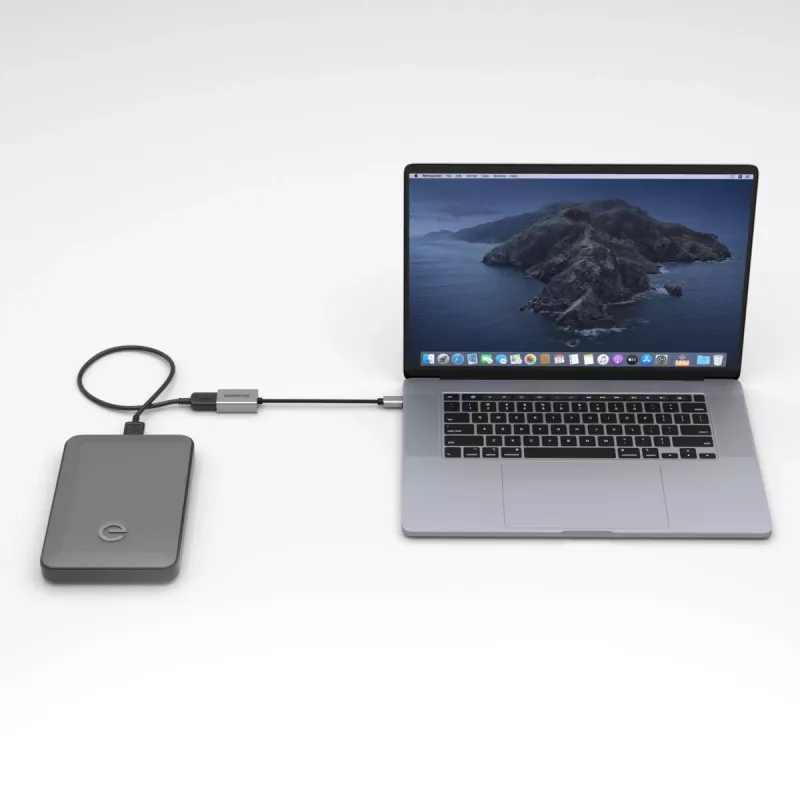 USB-kaapeli Marmitek 08375 0,15 m USB 3.2 Gen 1 USB-C USB-A musta hopea