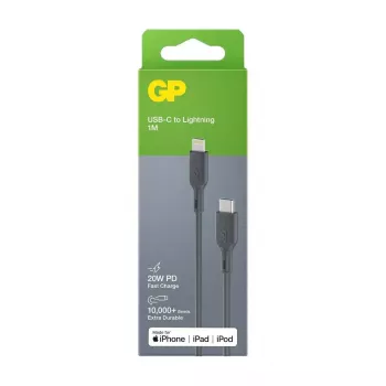 Kaapeli GP Batteries CL1P 1m harmaa Lightning USB C