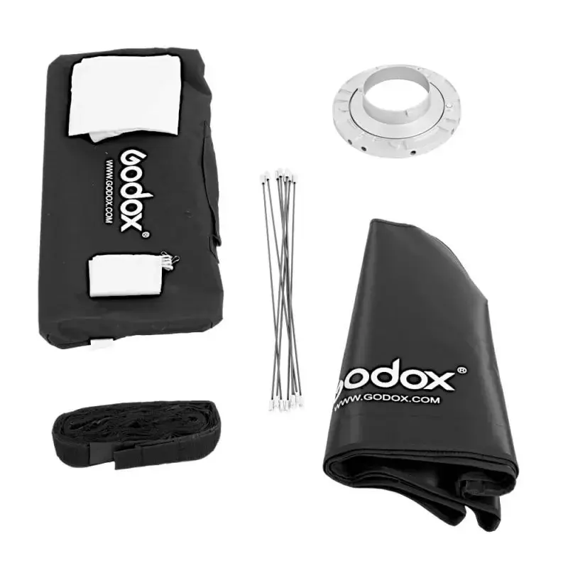 Softbox Godox SB-FW140 musta nylon diffuusoreilla ja hunajakennolla