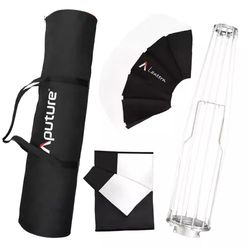 Aputure Lantern 90 musta valkoinen 90 cm diffuusiopeite jousikehikko