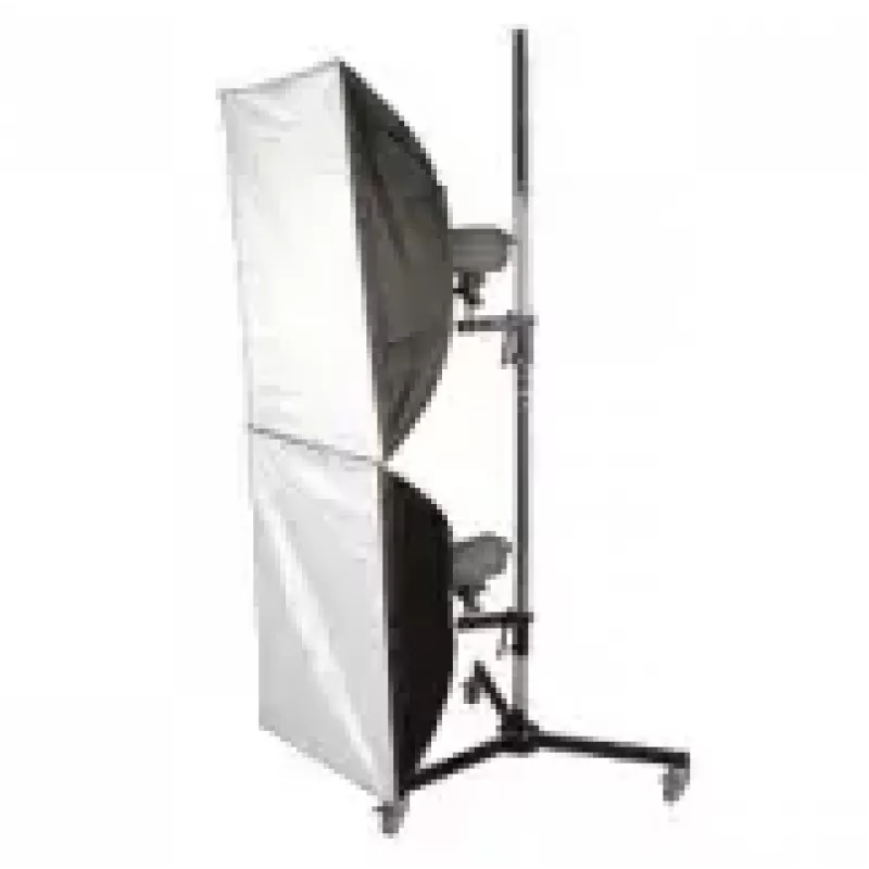 Walimex pro pyörillä varustettu jalusta 223 cm, 2 puristinpidikettä 1015803