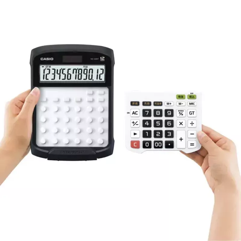 Finanssilaskin Casio WD-320MT pöytämalli 12-numeroinen musta valkoinen