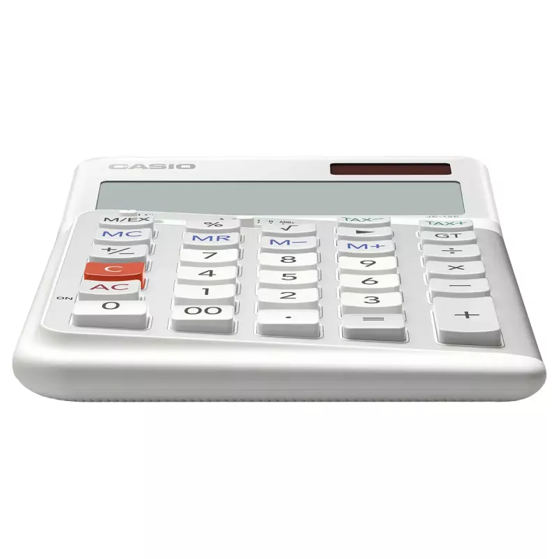 Peruslaskin Casio JE-12E-WE pöytälaskin 12-numeroinen valkoinen