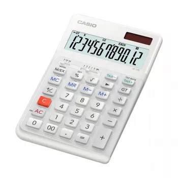 Peruslaskin Casio JE-12E-WE pöytälaskin 12-numeroinen valkoinen