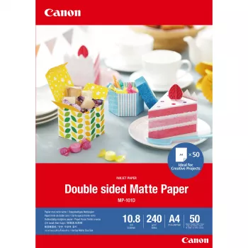 Canon MP-101D kaksipuolinen mattapaperi, A4, 50 arkkia, matta, 240 g/m², A4, 10,8 µm, 50 kpl