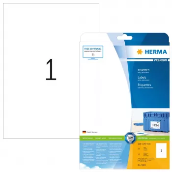 Itseliimautuva tulostetarra HERMA Labels Premium A4 210x297 mm