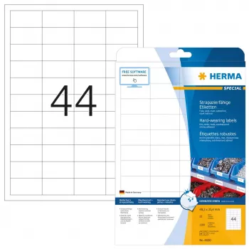 Itseliimautuvat tulostetarrat HERMA Labels kestävä A4 48,3x25,4 mm