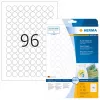 Itseliimautuvat tarrat HERMA Movables A4 Ø 20 mm pyöreä valkoinen