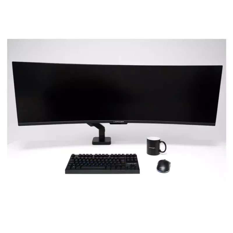 Näyttöteline LC-Power LC-EQ-A49B 124,5 cm musta puristin 20 kg