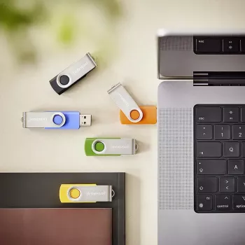 INTENSO Office Line USB-muistitikku monipakkaus 5×64 GB, USB-A, USB 3.2 Gen 1, Swivel, monivärinen