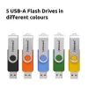 INTENSO Office Line USB-muistitikku monipakkaus 5×64 GB, USB-A, USB 3.2 Gen 1, Swivel, monivärinen