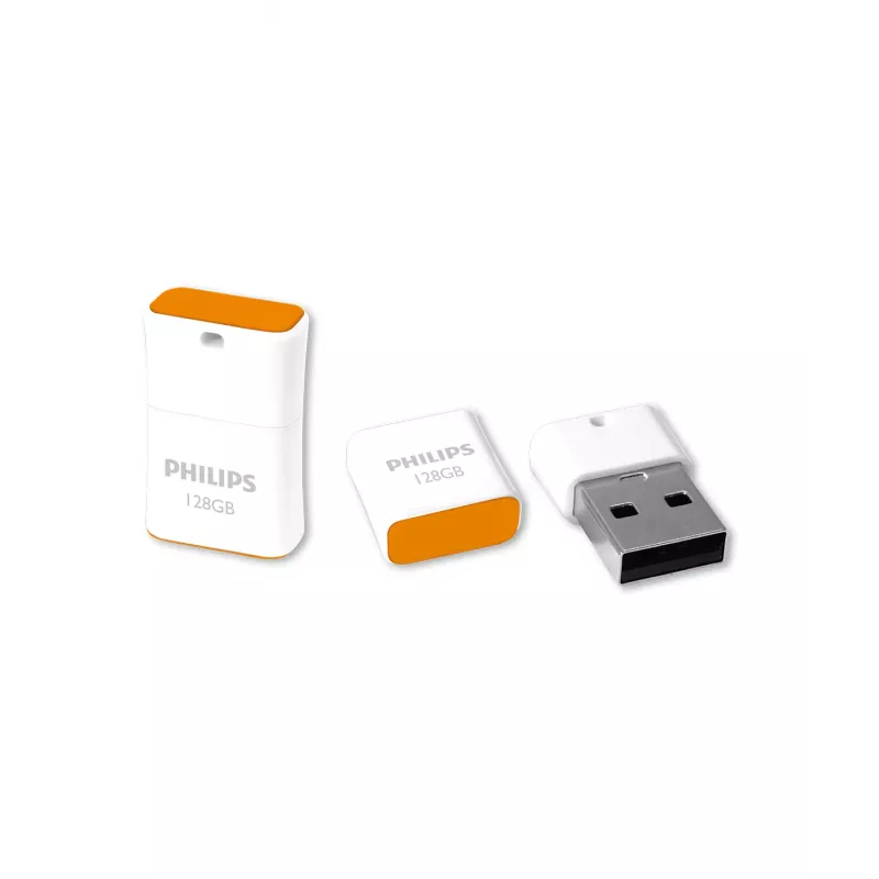 Philips Pico USB-muistitikku 128 GB USB Type-A 2.0 oranssi, valkoinen