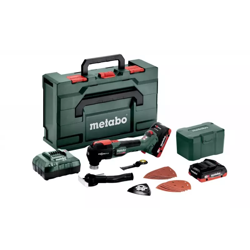 Metabo MT 18 LTX BL QSL akkukäyttöinen värähtelymonitoimityökalu, 18 V, 2 akulla