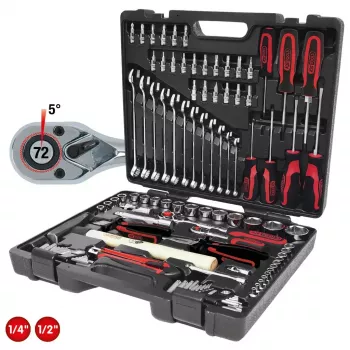 KS Tools CHROMEplus 1/4" + 1/2" yleistyökalusarja, 97 kpl (918.0797)
