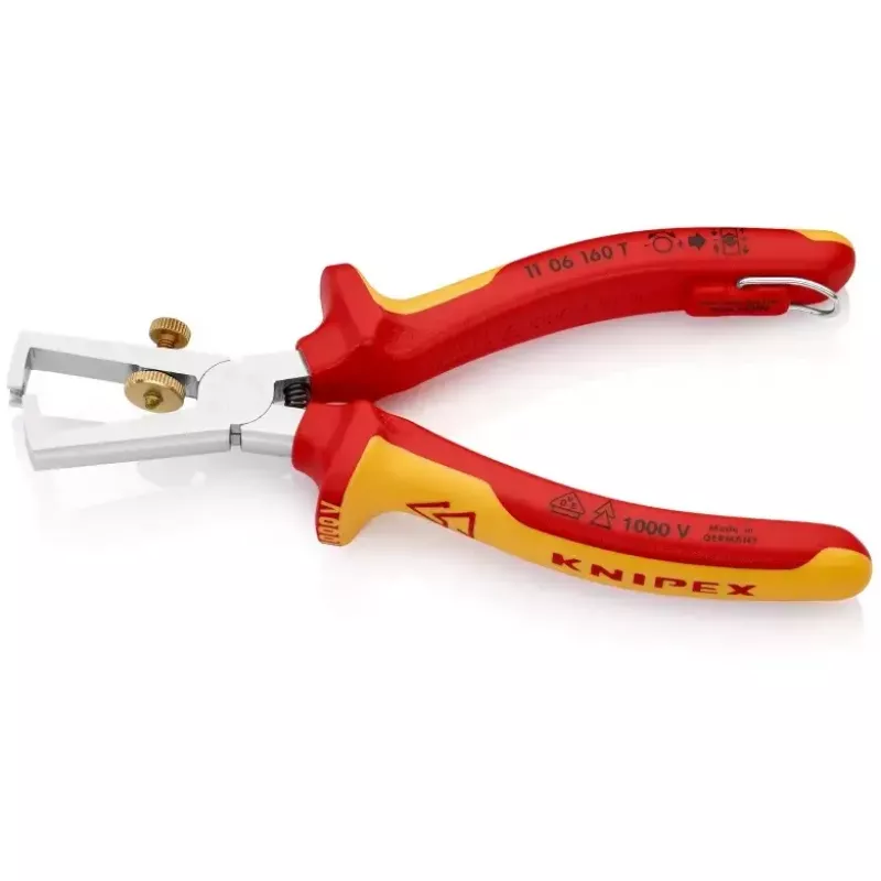 Knipex 11 06 160 T eristetyt kuorintapihdit avautumisjousella, 160 mm