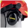 Turvapäähine Uvex 9774238 suuritiheyspolyeteeni HDPE punainen keltainen