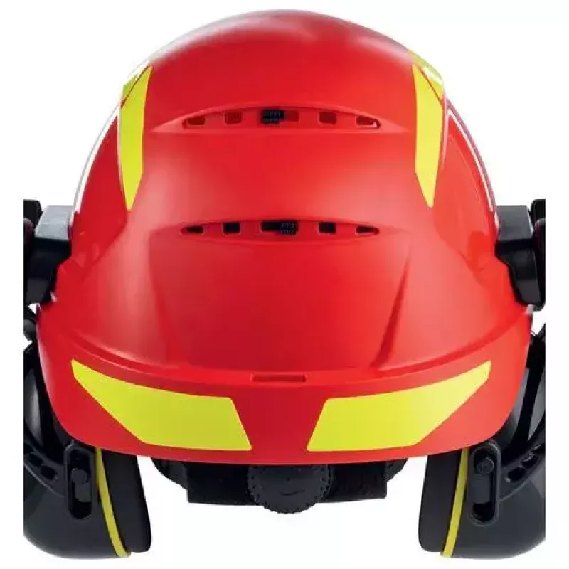 Turvapäähine Uvex 9774238 suuritiheyspolyeteeni HDPE punainen keltainen