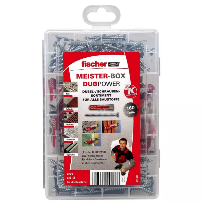 Laajeneva ankkuri Fischer MEISTER-BOX DUOPOWER + ruuvit