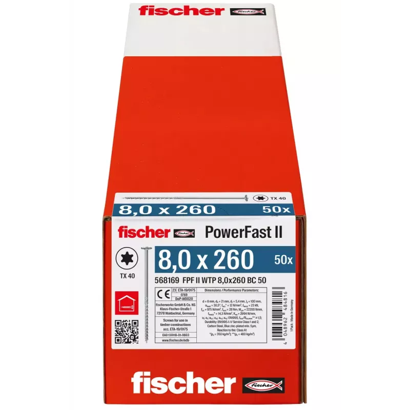 Ruuvi/pultti Fischer 568169 50 kpl