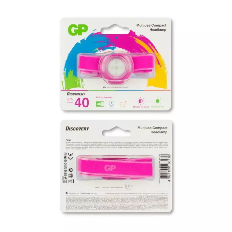 Otsalamppu GP Batteries CH31002 pinkki