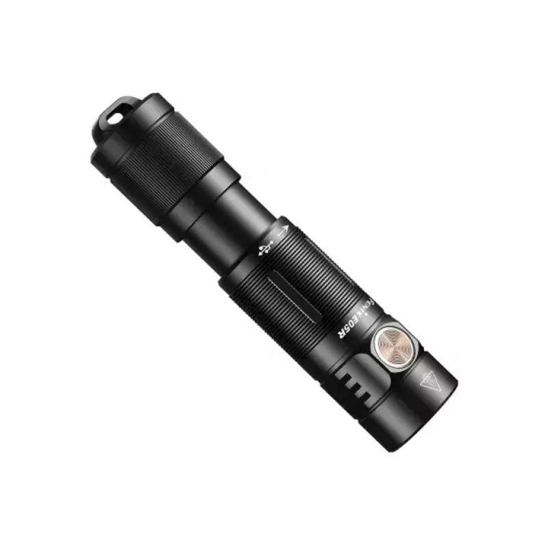 Fenix E05R taskulamppu musta käsitaskulamppu LED duralumiini IP68 30 h