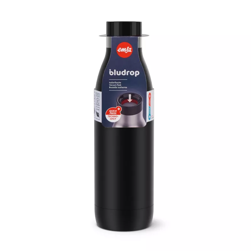 EMSA Bludrop Color N31109 päivittäiseen käyttöön 700 ml ruostumaton teräs musta