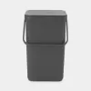 Brabantia 129940 jäteastia 25 l suorakaiteen muotoinen muovi harmaa
