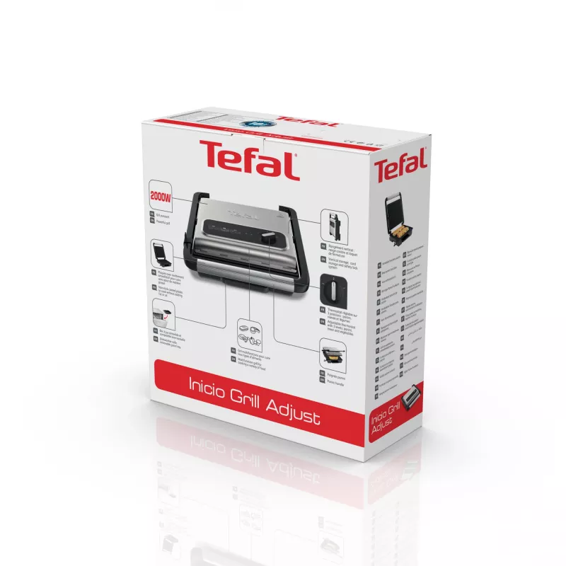 Kontaktigrilli Tefal Inicio GC242D 2000W musta ruostumaton teräs
