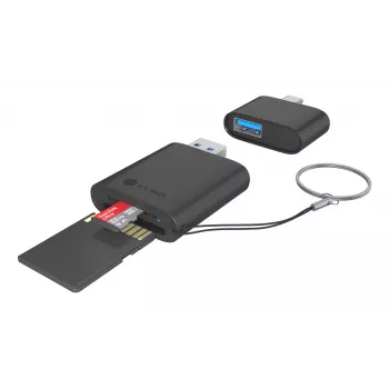 ICY BOX 2-in-1-kortinlukija USB Type-A- ja USB Type-C-liitännällä