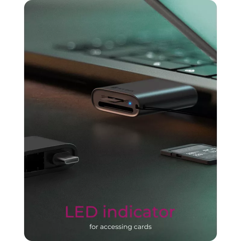 ICY BOX 2-in-1-kortinlukija USB Type-A- ja USB Type-C-liitännällä