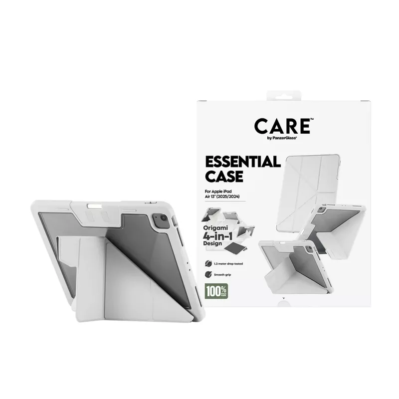 PanzerGlass CARE™ by Essential Case vaaleanharmaa iPad Air 13 tuumaa (2024-2026)